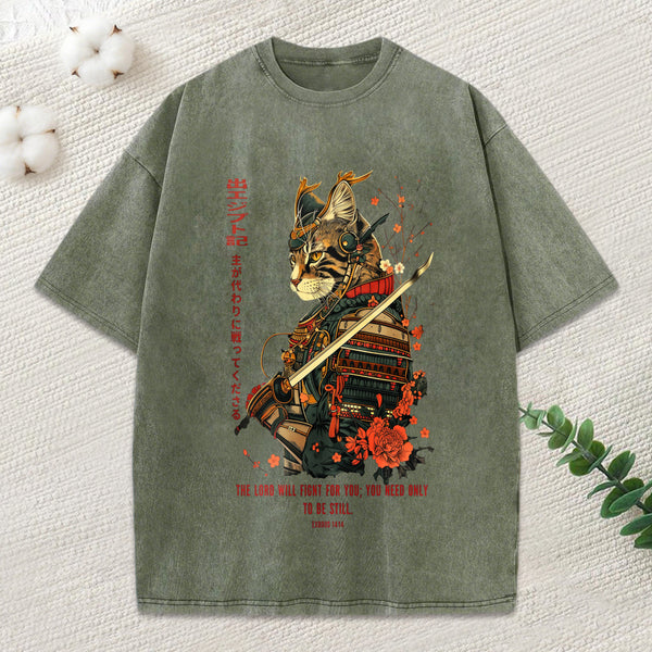 The Lord Shall Fight For You Christian Washed T-Shirt