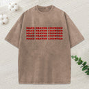 Make Heaven Crowded Christian Puff Printed Washed T-Shirt