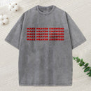 Make Heaven Crowded Christian Puff Printed Washed T-Shirt