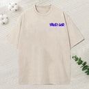Trust God Christian Puff Printed Washed T-Shirt