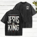 Jesus Is King Christian Washed T-Shirt