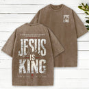 Jesus Is King Christian Washed T-Shirt