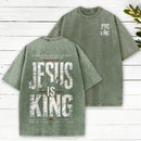 Jesus Is King Christian Washed T-Shirt