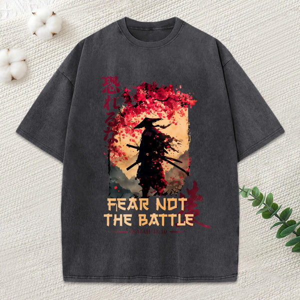 Fear Not The Battle Christian Washed T-Shirt