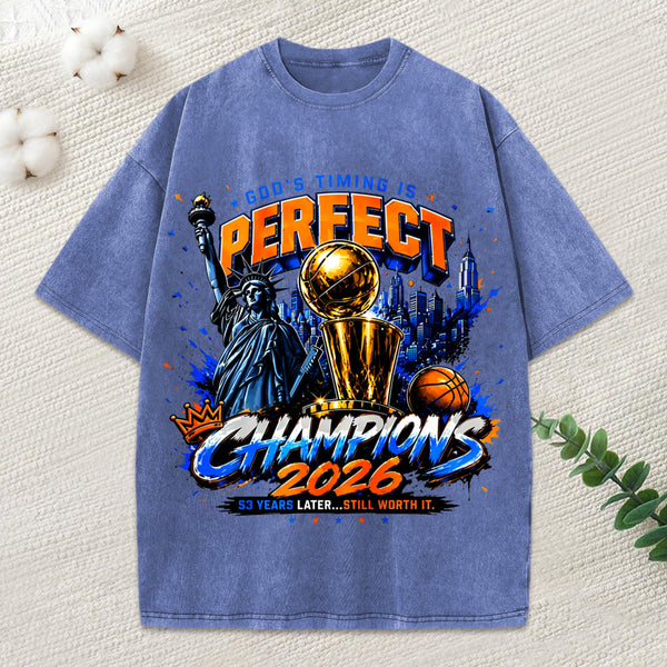 God'S Timing Is Perfect Christian Washed T-Shirt