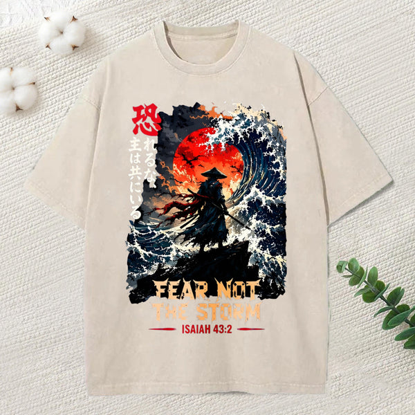 Fear Not The Storm Christian Washed T-Shirt