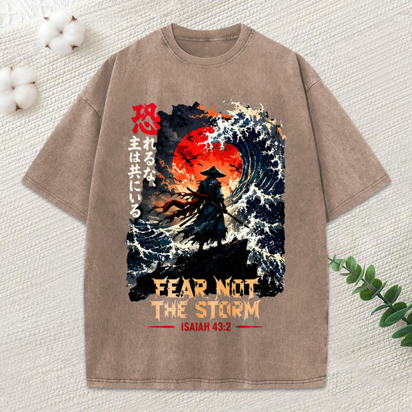 Fear Not The Storm Christian Washed T-Shirt