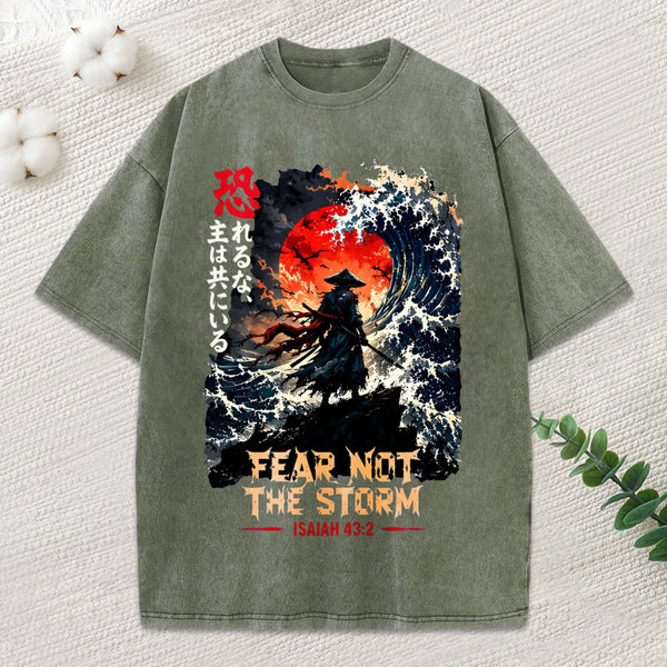 Fear Not The Storm Christian Washed T-Shirt