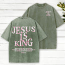 Jesus Is King Camo Christian Washed T-Shirt