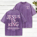 Jesus Is King Camo Christian Washed T-Shirt