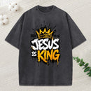 Jesus Is King Christian Washed T-Shirt