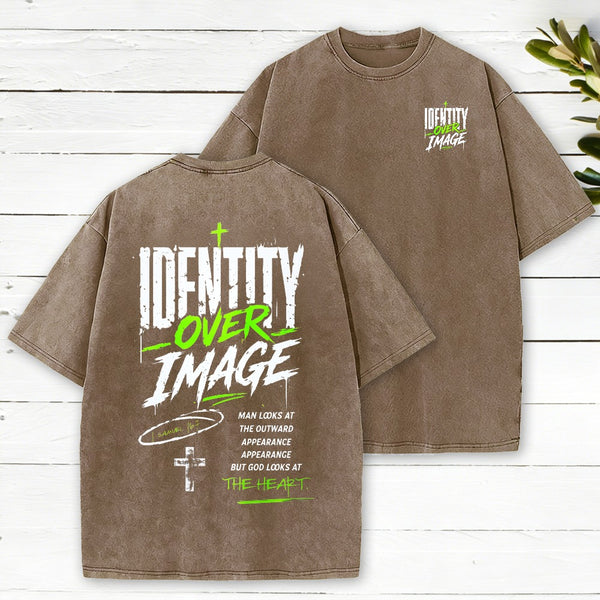 Identity Over Image Christian Washed T-Shirt