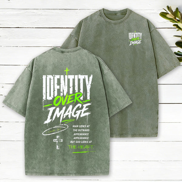 Identity Over Image Christian Washed T-Shirt
