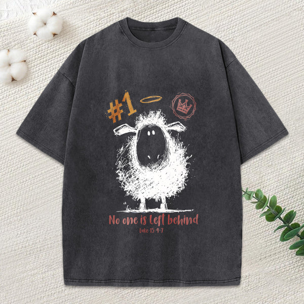 No One Is Left Behind Christian Washed T-Shirt