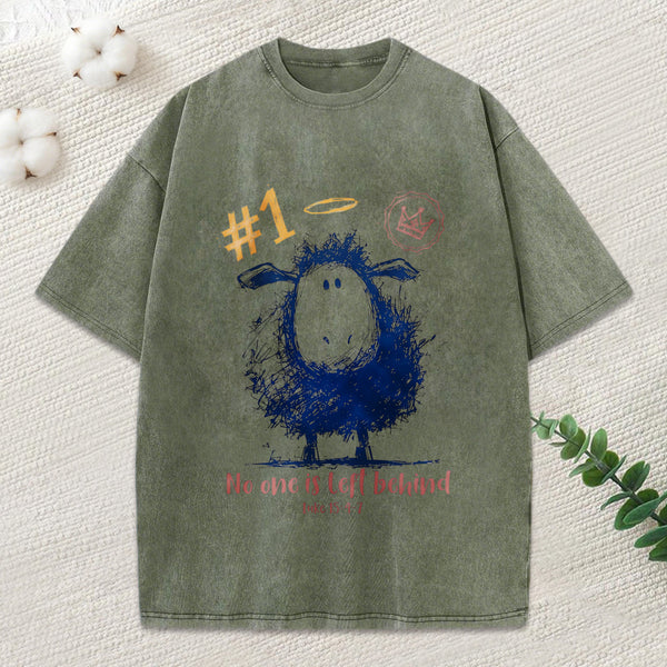 No One Is Left Behind Christian Washed T-Shirt