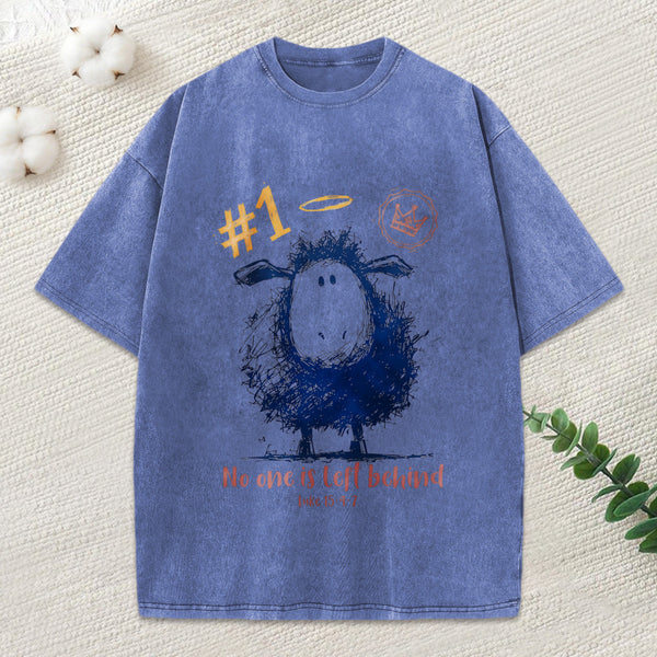 No One Is Left Behind Christian Washed T-Shirt