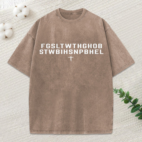 John 316 Tshirt For God So Loved The World Christian Washed T-Shirt