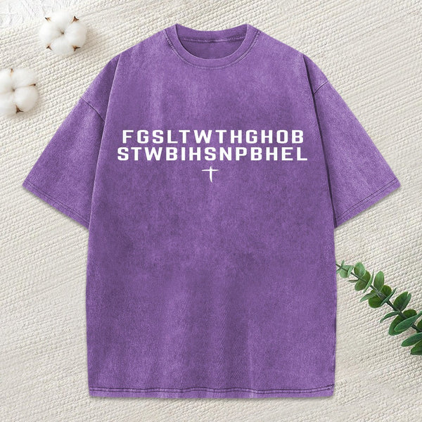 John 316 Tshirt For God So Loved The World Christian Washed T-Shirt