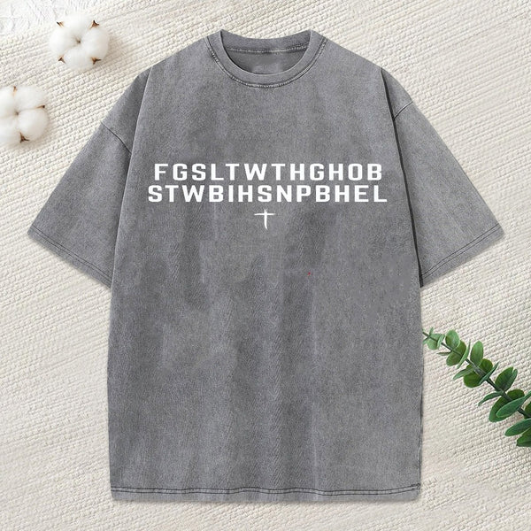 John 316 Tshirt For God So Loved The World Christian Washed T-Shirt