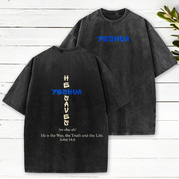 Yeshua Heavens Christian Washed T-Shirt