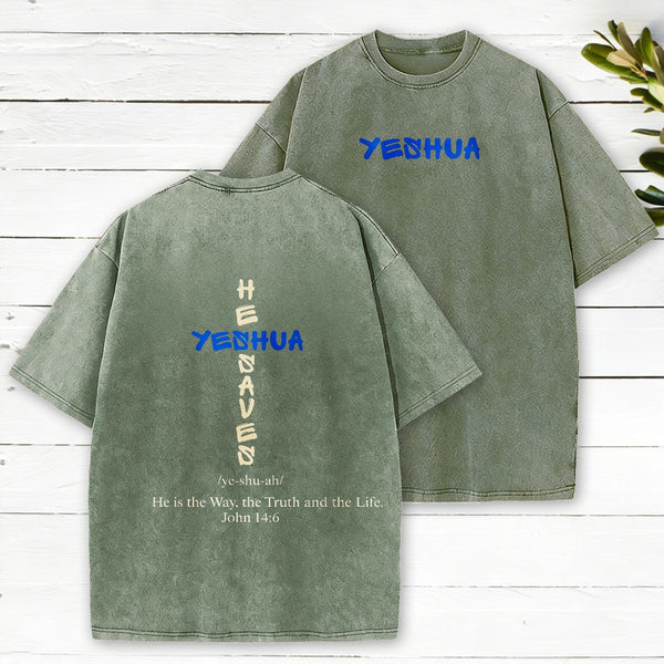 Yeshua Heavens Christian Washed T-Shirt