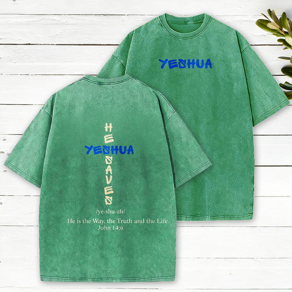 Yeshua Heavens Christian Washed T-Shirt