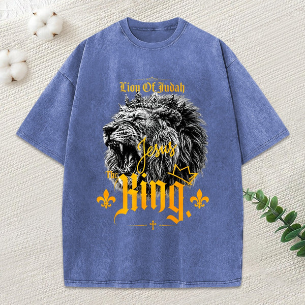 Lion Of Judah Christian Washed T-Shirt
