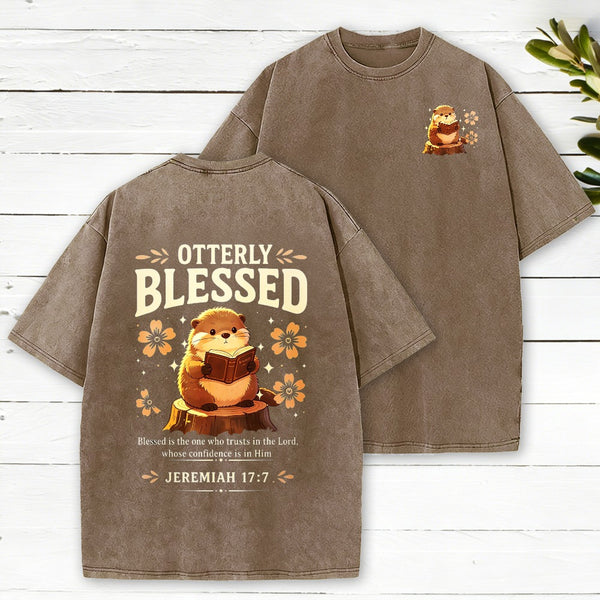 Otterly Blessed Who Trusts In The Lord Christian Washed T-Shirt