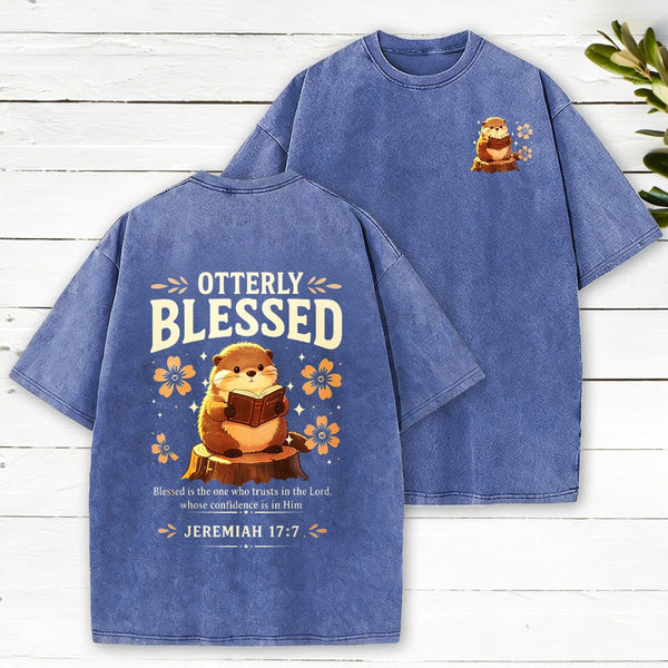 Otterly Blessed Who Trusts In The Lord Christian Washed T-Shirt