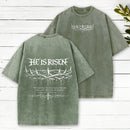 He Is Risen Christian Washed T-Shirt