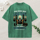 Even Though I Walk Through Leg Day Christian Washed T-Shirt