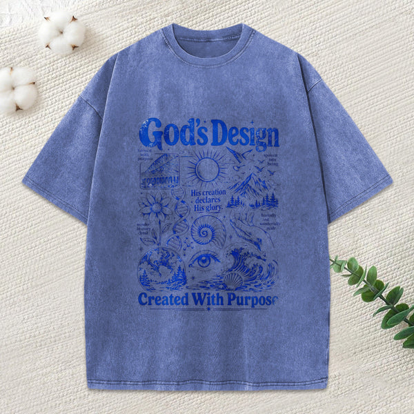 God'S Design Christian Washed T-Shirt