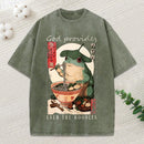God Provides Even The Noodles Christian Washed T-Shirt