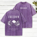 There Is Freedom Christian Washed T-Shirt