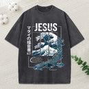 Even The Winds And The Waves Obey Him Christian Washed T-Shirt