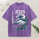 Even The Winds And The Waves Obey Him Christian Washed T-Shirt