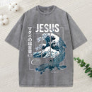Even The Winds And The Waves Obey Him Christian Washed T-Shirt