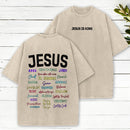 Jesus Is King Christian Washed T-Shirt