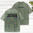 Jesus Is King Christian Washed T-Shirt