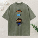 5 Loaves 2 Fish Christian Washed T-Shirt