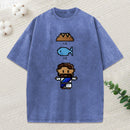5 Loaves 2 Fish Christian Washed T-Shirt