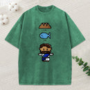 5 Loaves 2 Fish Christian Washed T-Shirt