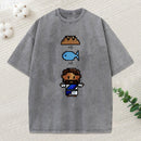 5 Loaves 2 Fish Christian Washed T-Shirt