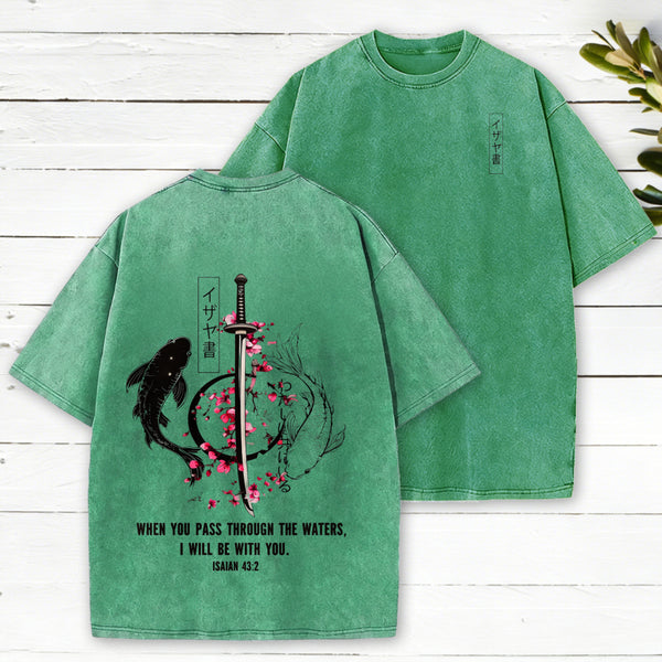 I Will Be With You Christian Washed T-Shirt