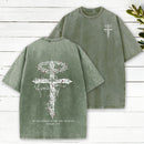 By His Wounds We Are Healed Christian Washed T-Shirt