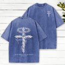By His Wounds We Are Healed Christian Washed T-Shirt