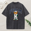 Psalm 23 Bear Christian Washed T-Shirt