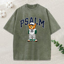 Psalm 23 Bear Christian Washed T-Shirt