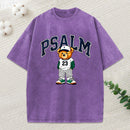 Psalm 23 Bear Christian Washed T-Shirt