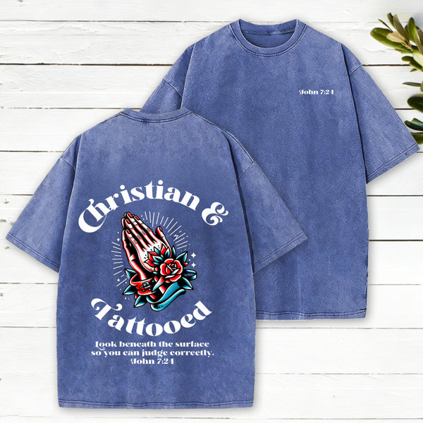 Christian Tattooed Christian Washed T-Shirt